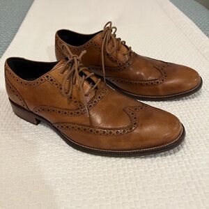 Cole Haan Men’s British Tan Wingtip Oxford Dress Shoes Size 10.5M